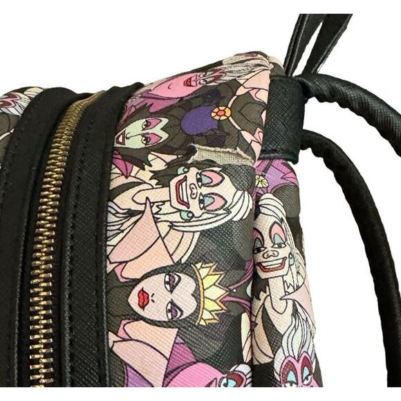DISNEY LOUNGEFLY Villains Mini Backpack Ursula Cruella Maleficent Evil Queen Bag - Picture 8 of 13